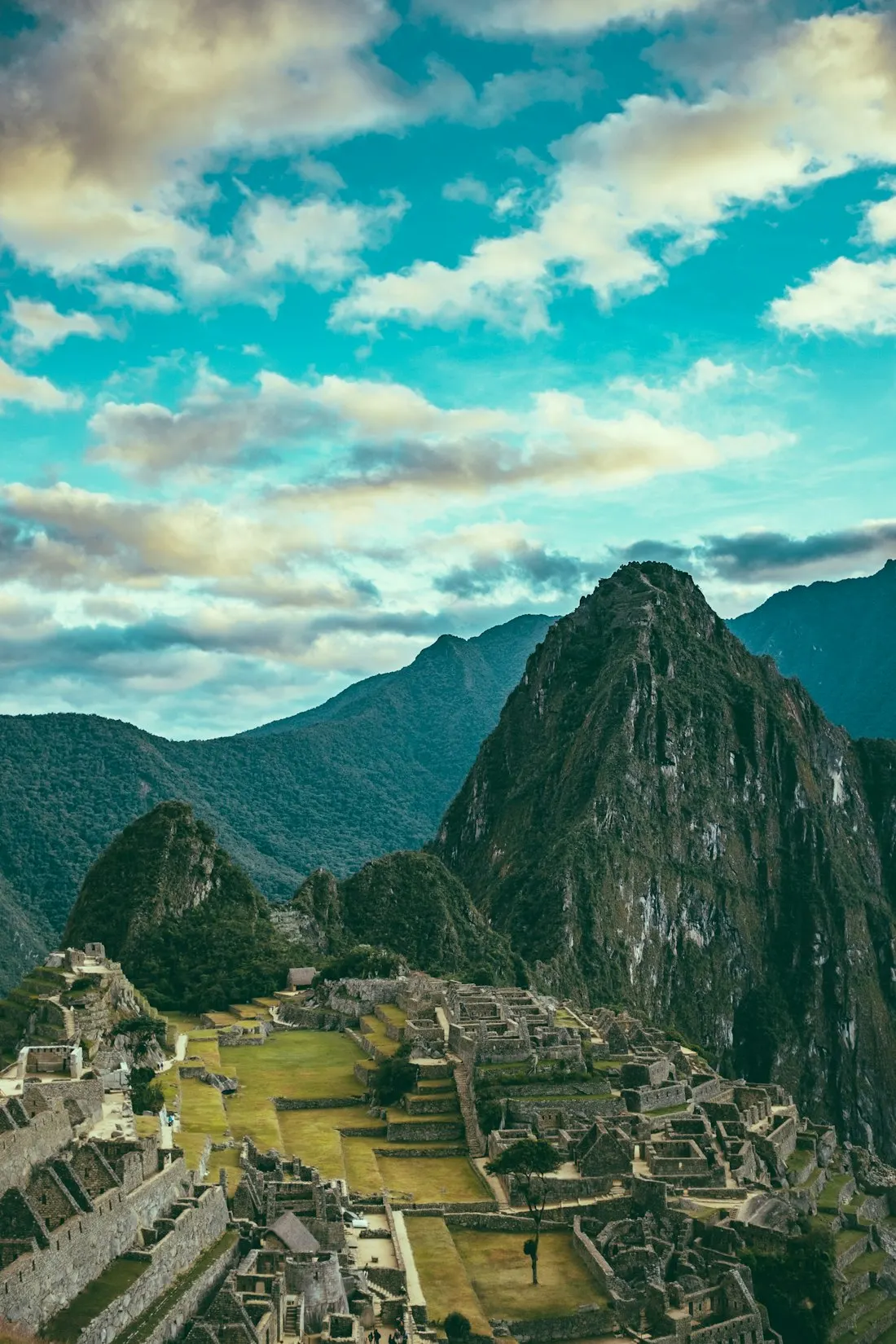 The mountains and ancient ruins of Machu Picchu, Peru